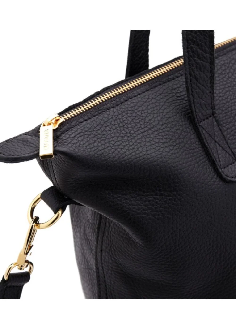 Cuyana Cuyana Leather Zippered Tote in Black Pebbled Leather - Picture 4 of 12